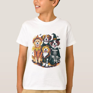 Hund in Kostümen Fall Jahreszeit Halloween Funny H T-Shirt