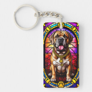 Hund in lebendigen Farben und Details Schlüsselanhänger