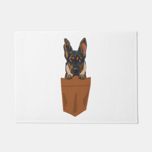 Hund in Pocket Funny Puppy for Dog Lovers Rottweil Fußmatte