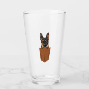 Hund in Pocket Funny Puppy for Dog Lovers Rottweil Glas