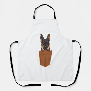 Hund in Pocket Funny Puppy for Dog Lovers Rottweil Schürze