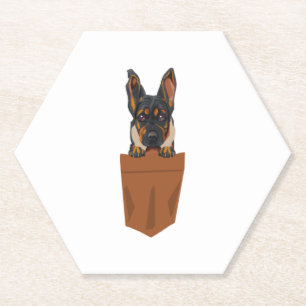 Hund in Pocket Funny Puppy for Dog Lovers Rottweil Untersetzer