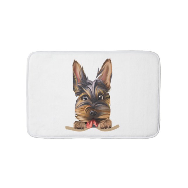Hund in Pocket Funny Puppy for Dog Lovers Yorkshir Badematte (Vorderseite)