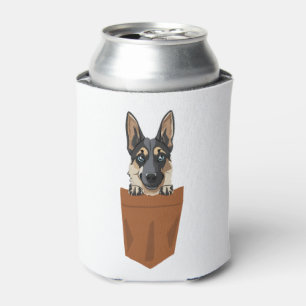 Hund in Pocket Funny Puppy für Hunde Liebhaber Ger Dosenkühler