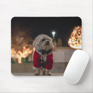 Hund in Santa-Kostüm Mousepad