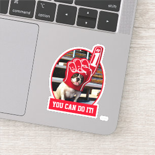 Hund in Schaumhand Aufkleber