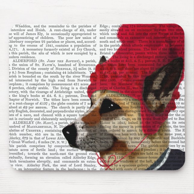 Hund in Ski Sweater 2 Mousepad (Vorne)