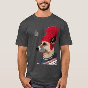 Hund in Ski Sweater T-Shirt