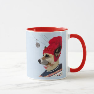 Hund in Ski Sweater Tasse