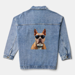 Hund in Sonnenbrille Denim Jacket Jeansjacke
