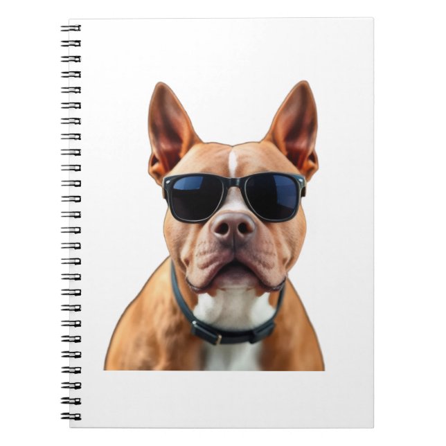 Hund in Sonnenbrille Spiral Notebook Notizblock (Vorderseite)