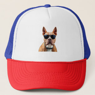 Hund in Sonnenbrille Trucker Hat Truckerkappe