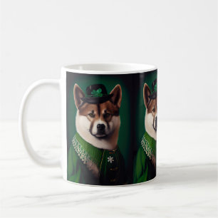 Hund in St. Patrick's Day Dress Kaffeetasse