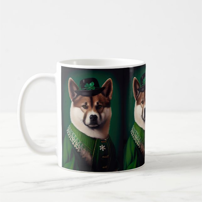 Hund in St. Patrick's Day Dress Kaffeetasse (Links)