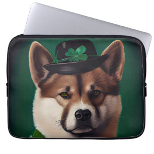 Hund in St. Patrick's Day Dress Laptopschutzhülle