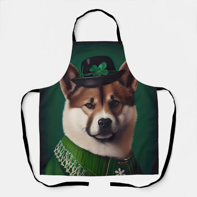 Hund in St. Patrick's Day Dress Schürze (Vorderseite)