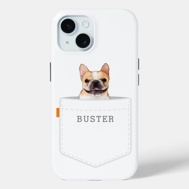 Hund in Tasche | Benutzerdefiniertes Foto für Haus Case-Mate iPhone Hülle (Rückseite)