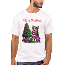 Hund in WeihnachtsLICHT Kunst ummantelt