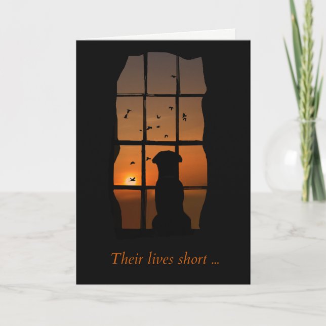 Hund in Windows Memorial Card Karte (Vorderseite)