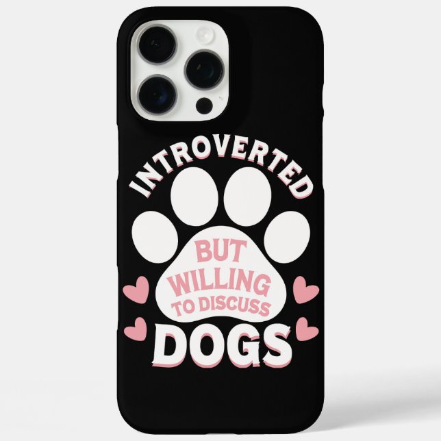 Hund Introvertiert, Aber Bereit Über Hunde Zu Disk Case-Mate iPhone Hülle (Rückseite)