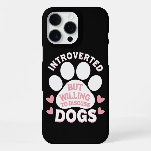 Hund Introvertiert, Aber Bereit Über Hunde Zu Disk iPhone Hülle (Rückseite)