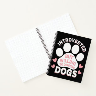 Hund Introvertiert, Aber Bereit Über Hunde Zu Disk Notizbuch