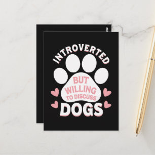 Hund Introvertiert, Aber Bereit Über Hunde Zu Disk Postkarte