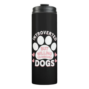 Hund Introvertiert, Aber Bereit Über Hunde Zu Disk Thermosbecher