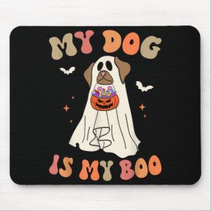 Hund ist Boo Geist Gruselig Halloween Hundeliebhab Mousepad