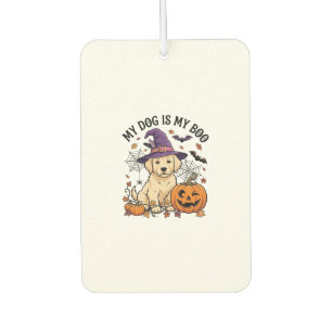 Hund ist Boo Halloween Hexe Welpe Kürbis_1 Autolufterfrischer