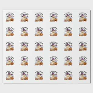 Hund ist Boo Halloween Hexe Welpe Kürbis_1 Geschenkpapier