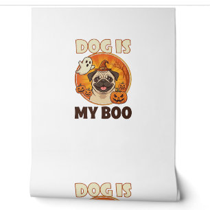 Hund ist Boo Pug Halloween Geist Kürbis Tapete