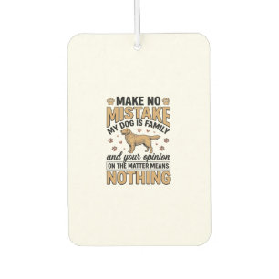 Hund ist Familie Vintage Retriever Typografie Desi Autolufterfrischer