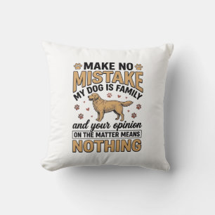 Hund ist Familie Vintage Retriever Typografie Desi Kissen