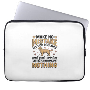 Hund ist Familie Vintage Retriever Typografie Desi Laptopschutzhülle