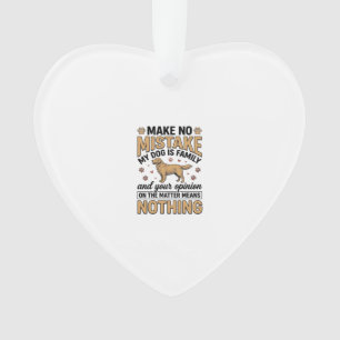 Hund ist Familie Vintage Retriever Typografie Desi Ornament