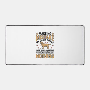 Hund ist Familie Vintage Retriever Typografie Desi Schreibtischunterlage