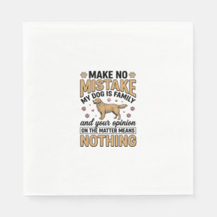 Hund ist Familie Vintage Retriever Typografie Desi Serviette