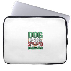 Hund ist Gott rückwärts buchstabiert Vintage Haust Laptopschutzhülle