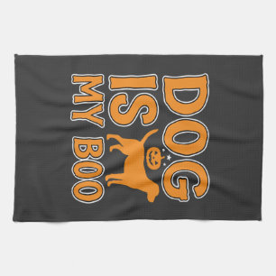 Hund ist mein Boo Halloween-Hund Geschirrtuch