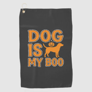 Hund ist mein Boo Halloween-Hund Golfhandtuch