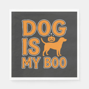 Hund ist mein Boo Halloween-Hund Serviette