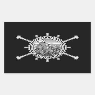 Hund ist mein Co-Pirate Rechteckiger Aufkleber