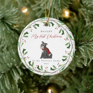 Hund ist mein erstes Weihnachten mit Name Schnauze Keramik Ornament