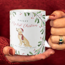 Hund ist mein erstes Weihnachtsfest und mein Name