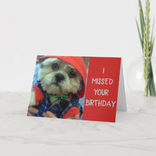 HUND IST "TRAURIG", WEIL ER ***DEINEN GEBURTSTAG V KARTE