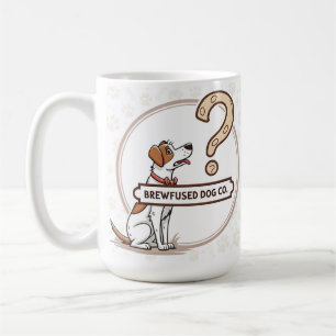 Hund ist verwirrte Kaffee-Tasse Kaffeetasse