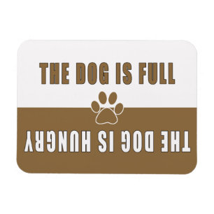 Hund ist Voll-Hungriges Refigerator Magnet