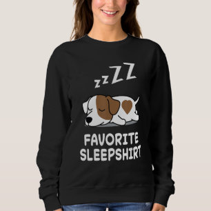Hund Jack Russell Terrier Nickerchen Schlafschlafe Sweatshirt