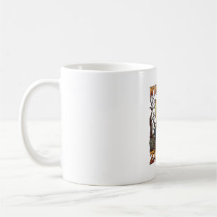 Hund jagt Zombies Halloween Deutscher Schäferhund  Kaffeetasse